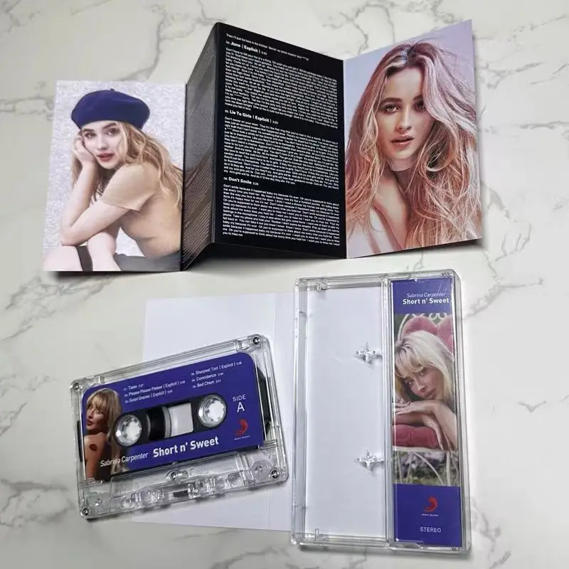 Pop Sabrina Carpenter Music Tape Short N Sweet Album Espresso Cassettes Cosplay Recorder Walkman Car Soundtracks Box Party Music