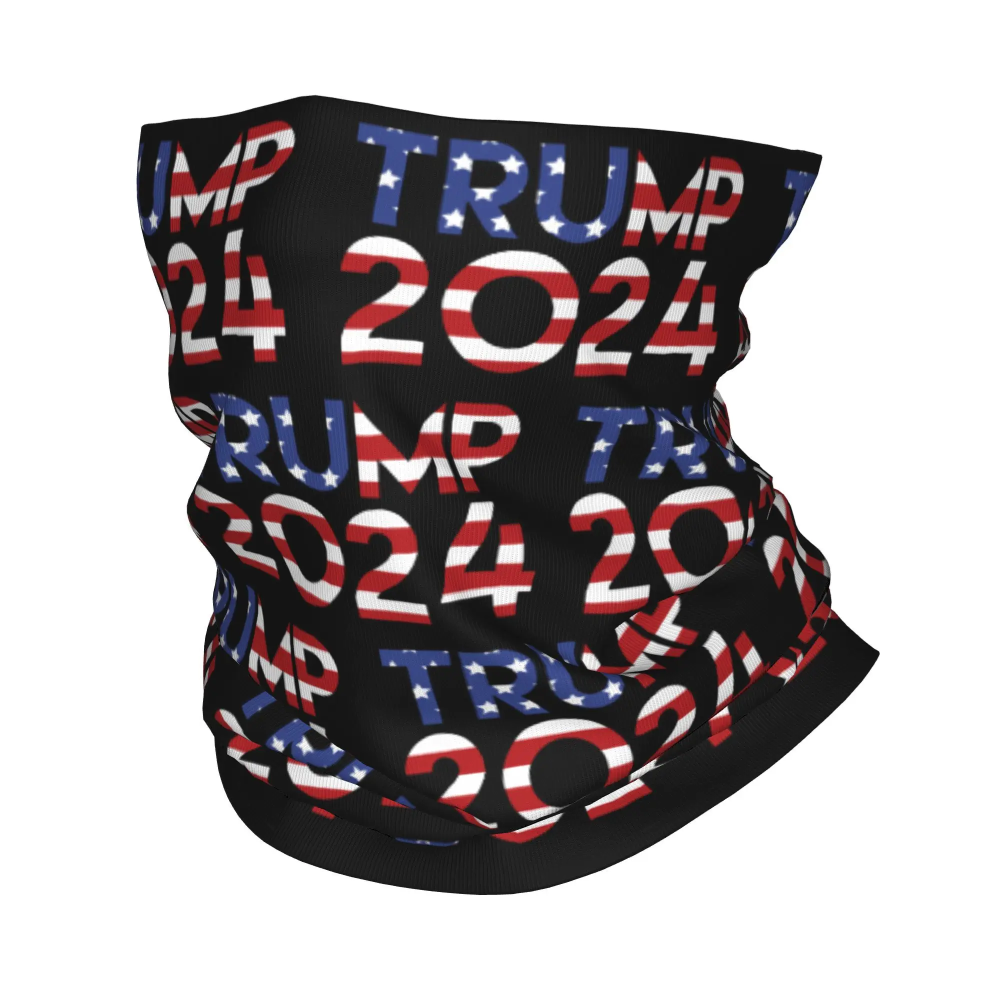 Custom Cute Donald Trump Winter Headband Neck Warmer Men Women Ski Cycling Tube Scarf United States Seal Face Bandana Gaiter