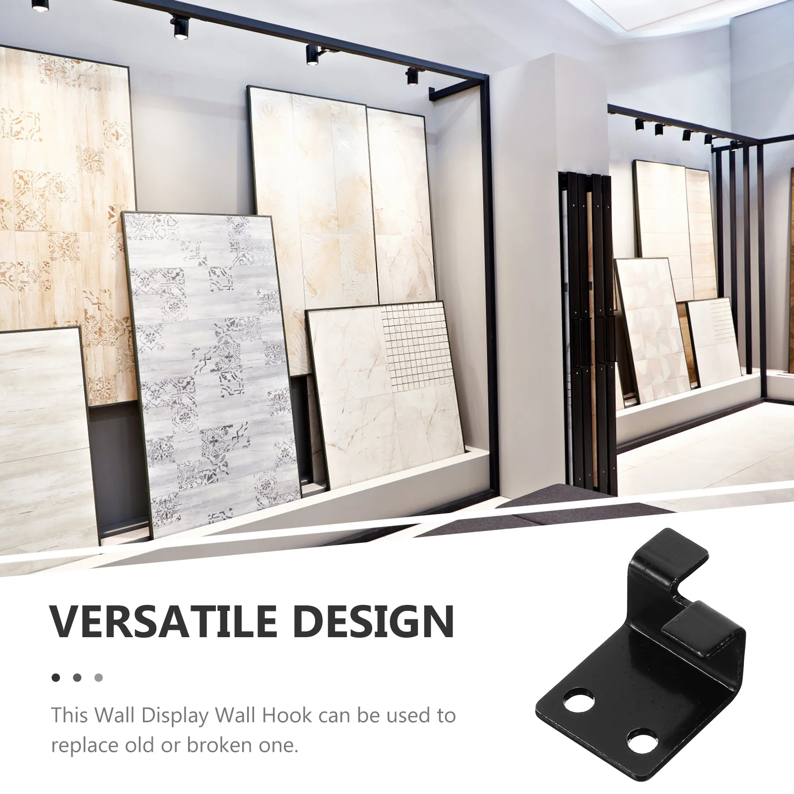 

6Pcs Wall Display Hooks Heavy Duty U Bracket Tile Display Wall Mount Brackets Mirror Holders for Concrete Walls