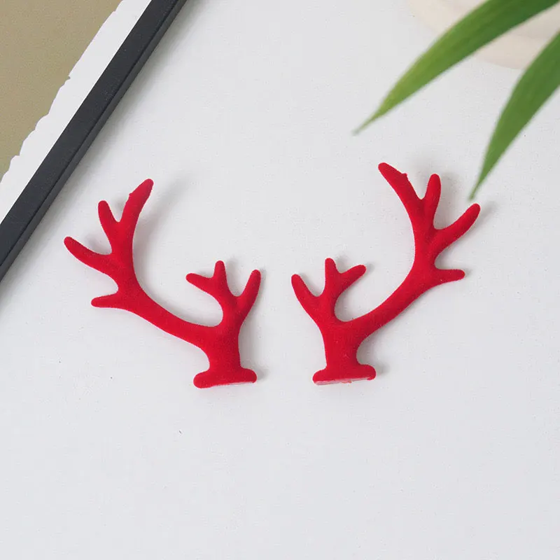 30 Stück DIY Filz Weihnachts-Horn- und Geweih-Haarspangen, Kopfschmuck, dekorative Aufnäher für Weihnachtshandarbeiten – Detail 6