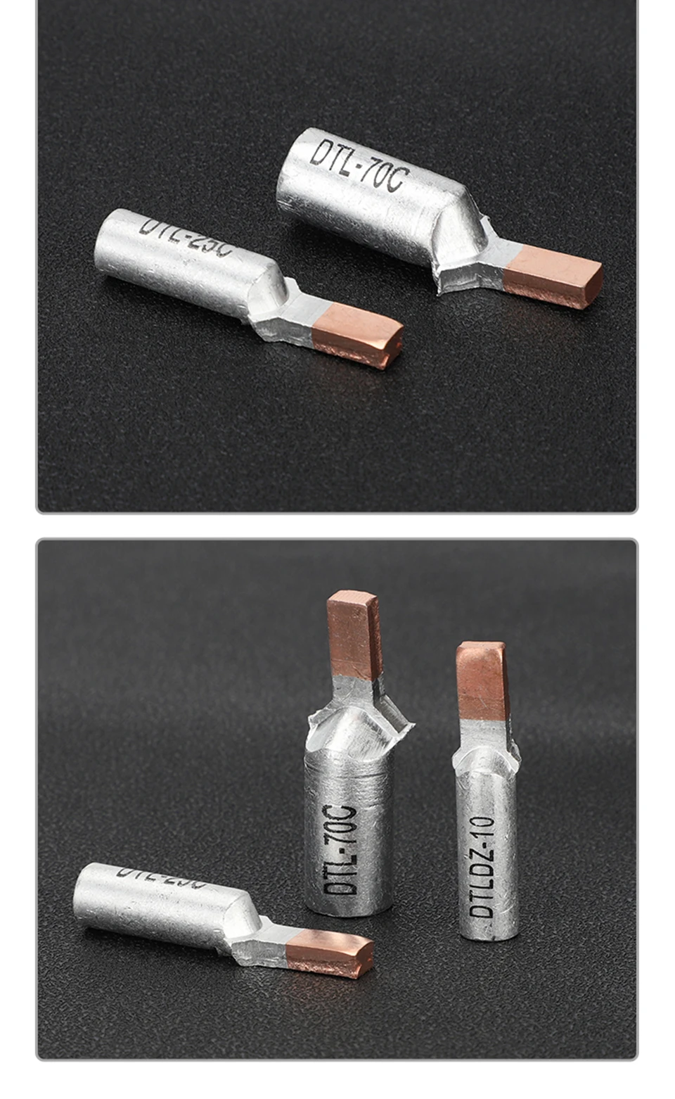 Kupfer-Aluminium-Kabelanschlüsse DZ47 Leitungsschutzschalter Kabelstift-Bindeanschluss DTLC-25/50 Nackte Kabelanschlüsse Drahtverbinder – Detail 9