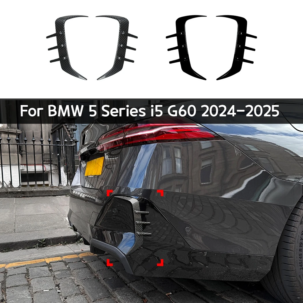

For BMW 5 Series I5 G60 M Sport 2024-2025 Car ABS Carbon fiber rear air knife air outlet car sticker exterior accessories