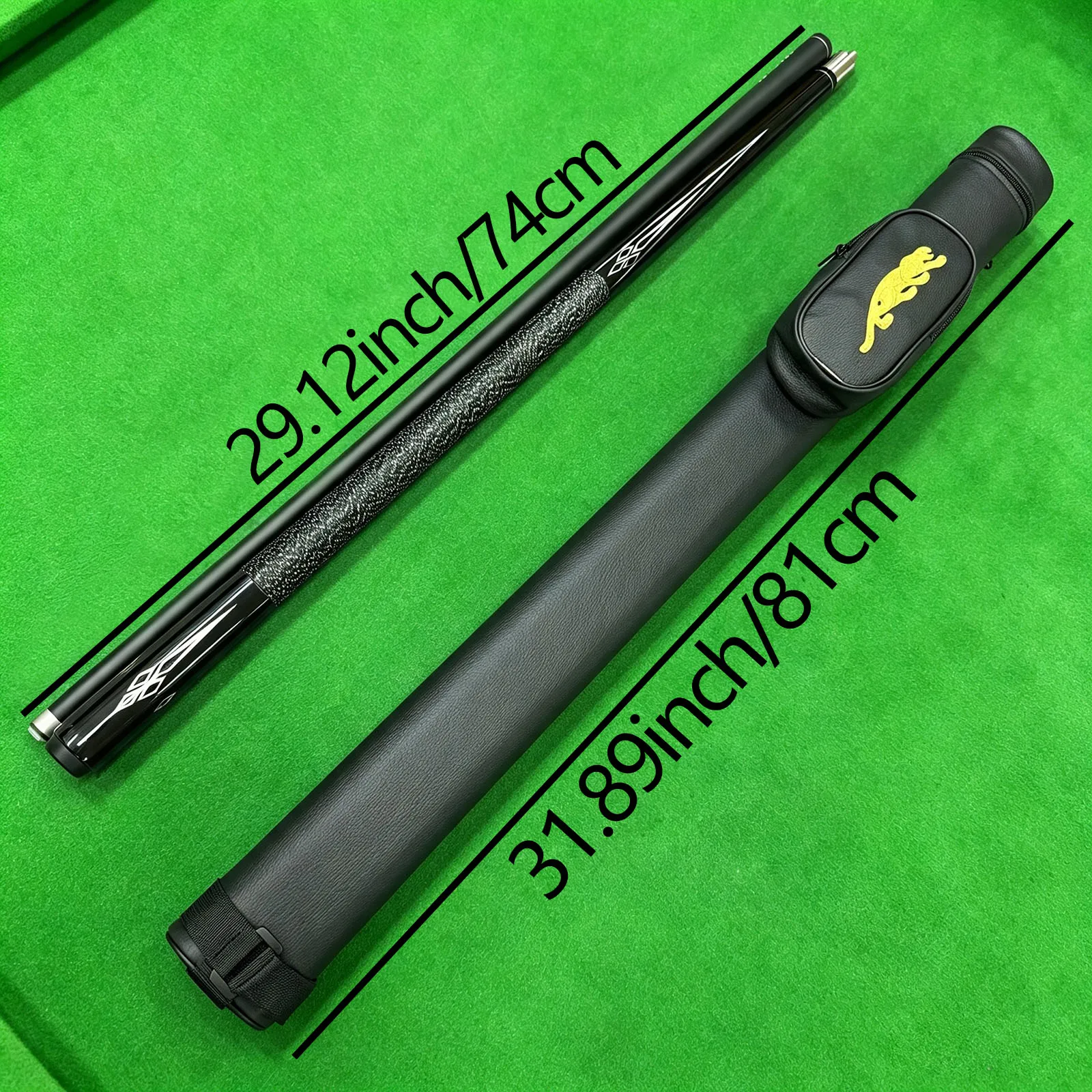 Premium Pool Cue Set, Large/Medium/Small Tips Optional, 1/2 Cue with Cue Case, Great Holiday Gift