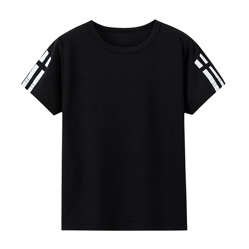 2/4-teiliger Sommer-Kinder-Mehrfarben-Kombination, schnell trocknender Sportanzug, kurzärmeliges T-Shirt für Jungen und Mädchen, vielseitige Shorts – Detail 17