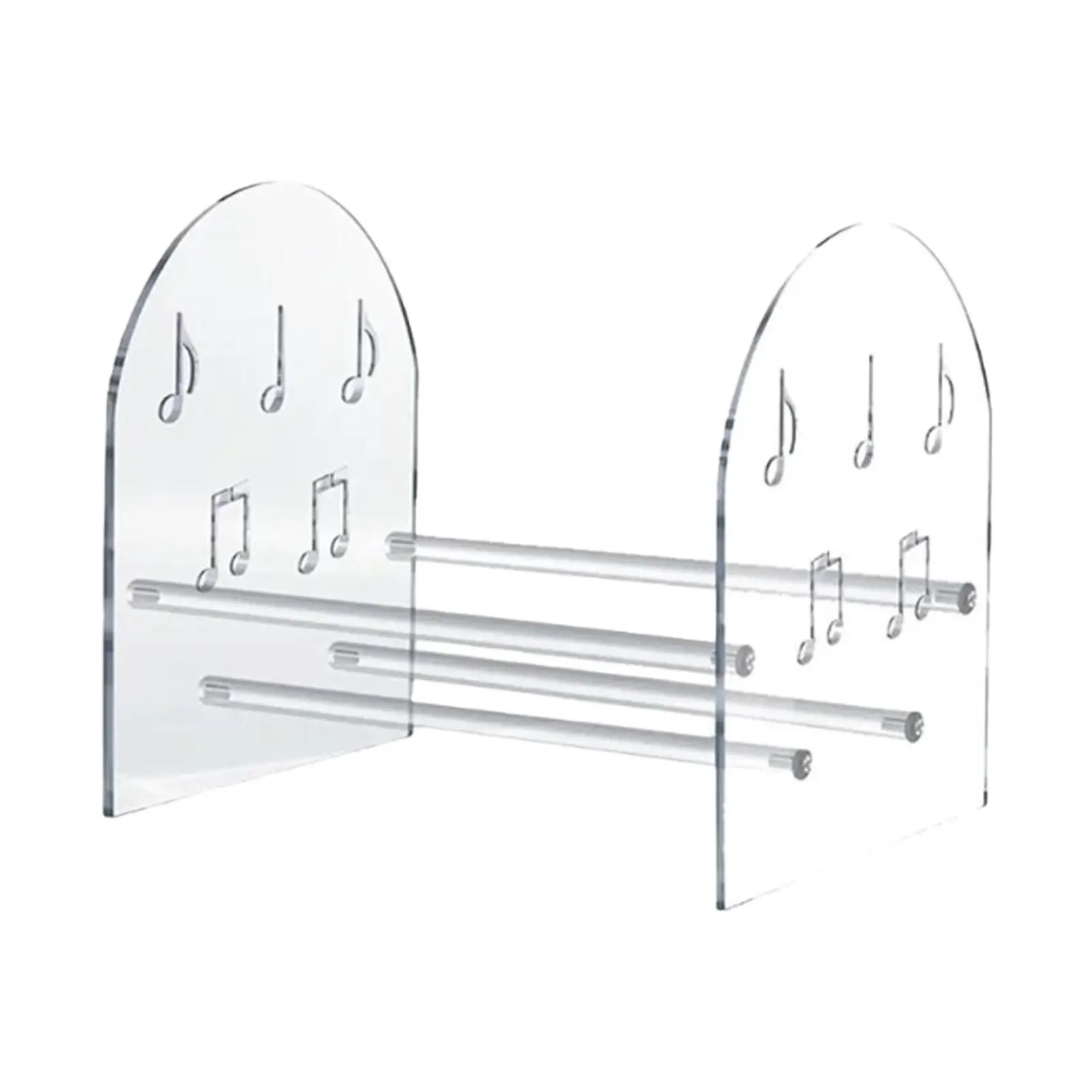 

Record Storage Rack Multifunctional Acrylic Clear Easy to Assemble Vinyl Record Holder Organizer for CD Magazines DVD files
