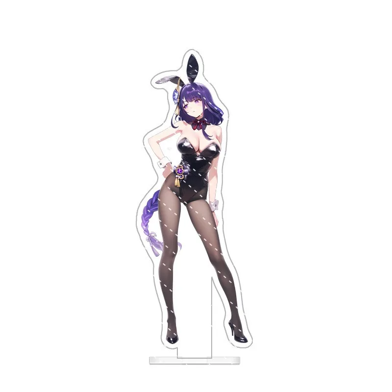 Anime Game Yuan Shen Impact Acrylic Standing Sign Desktop Model Ornament Props Collection Sexy Girls Black Silk Series Keychain - view 5