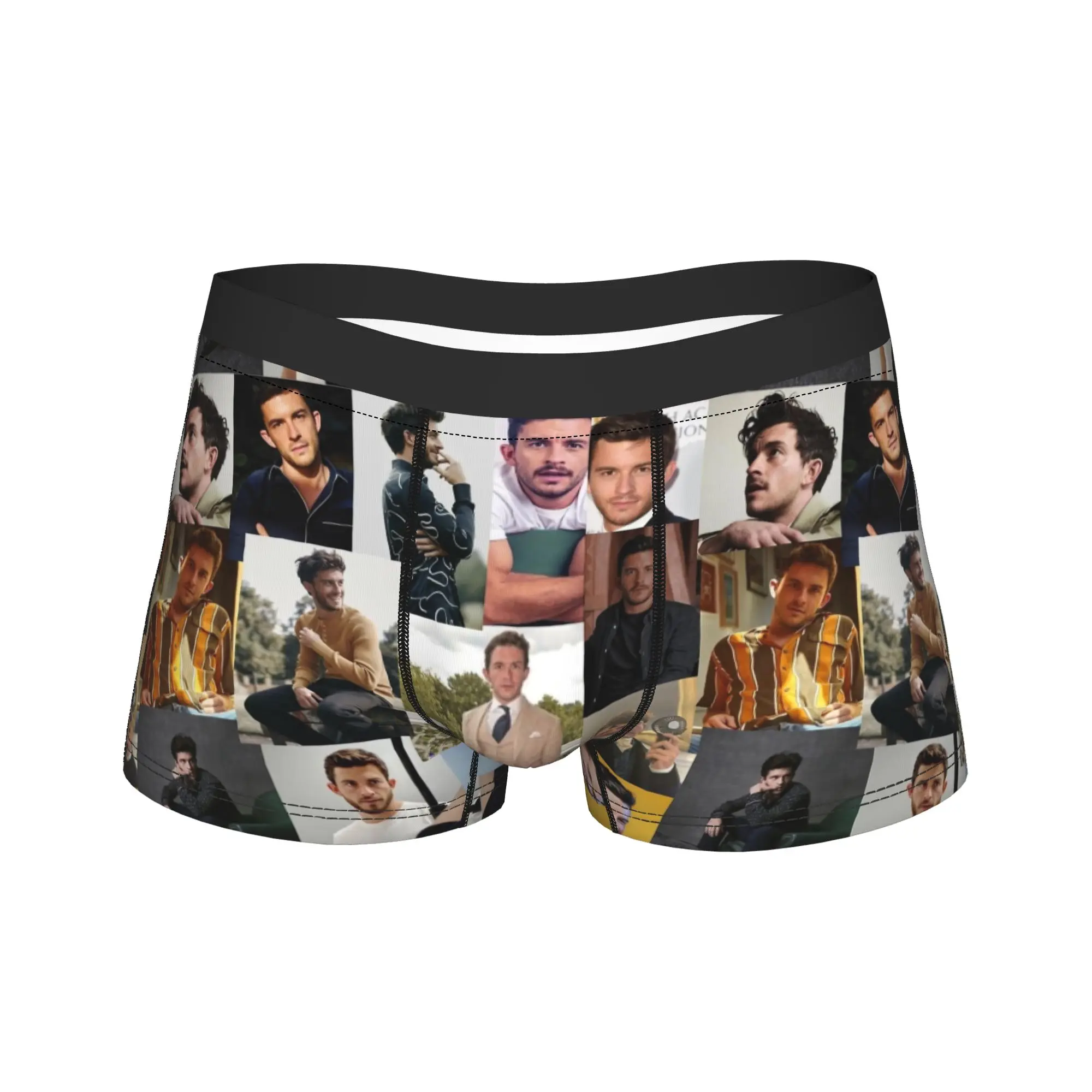 

Jonathan Bailey pic collage Underwear Custom DIY Trunk High Quality Men Underpants Classic Boxer Brief Birthday Present