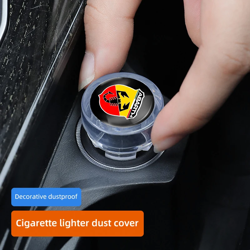 Cubierta para encendedor de cigarrillos de coche, tapa decorativa a prueba de polvo para Fiat Abarth Argo Croma Albea Uno Tipo Palio Viaggio 500 Ducato Pondo FR