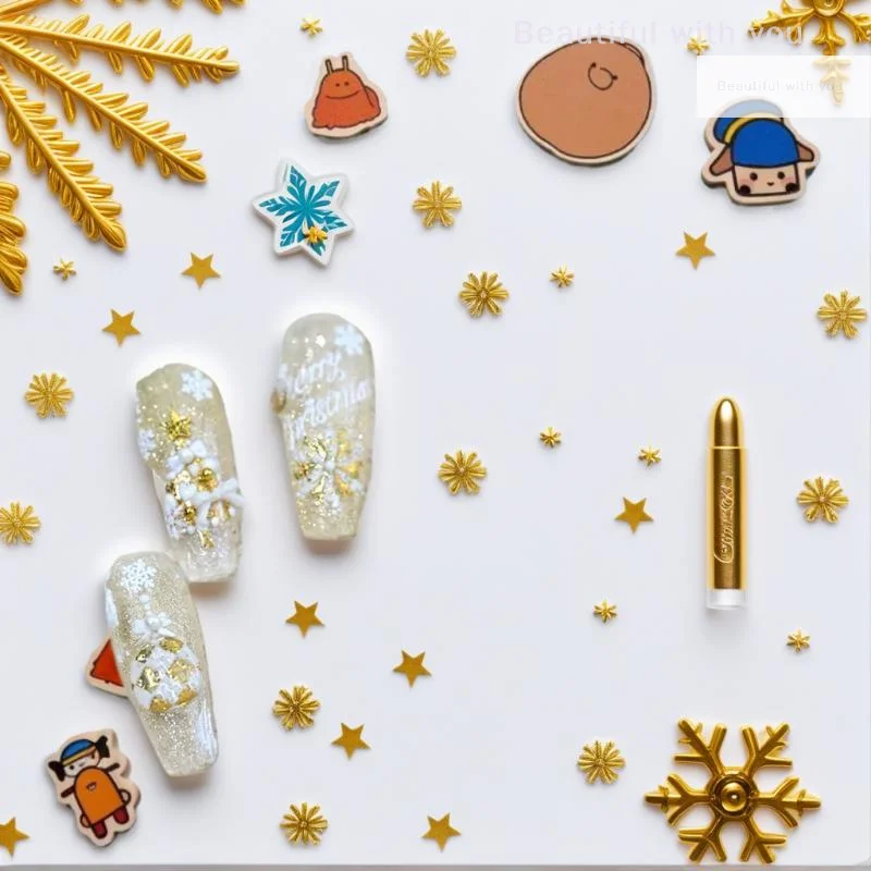 

Chic Yuletide Bow Multi-hue Snowflake Tree Nail Art Patches Glam Nail Illustration Stickers Women's Nail Accessorize Gift