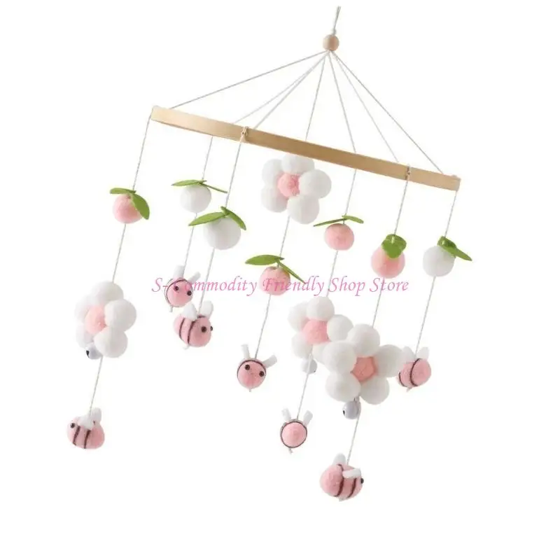 85AEE BABY CRIB NURSERY MOBILE HANKING BED BETS CHISES สำหรับเด็กผู้ชายและเด็กผู้หญิงที่มีดอกไม้หรูหราเพดาน