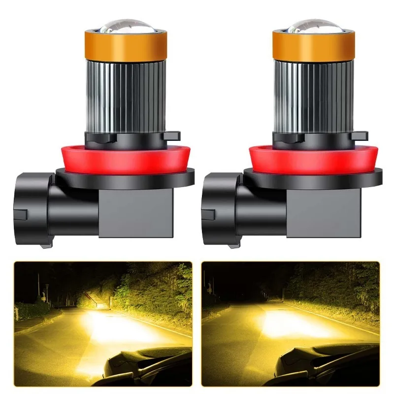 

1/2X H7 Canbus H8 H11 9005 9006 Автомобильный светодиодный противотуманный фонарь H9 HB3 HB4 H10 Светодиодный противотуманный фонарь Белый свет Золотой свет Ледяной синий Лимон 12 В