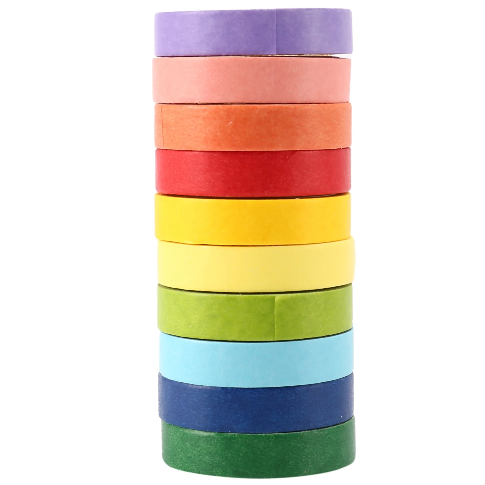 Verbeterde decoratieve Washi Tape DIY Rainbow Sticker Masking Paper Set 10 rollen