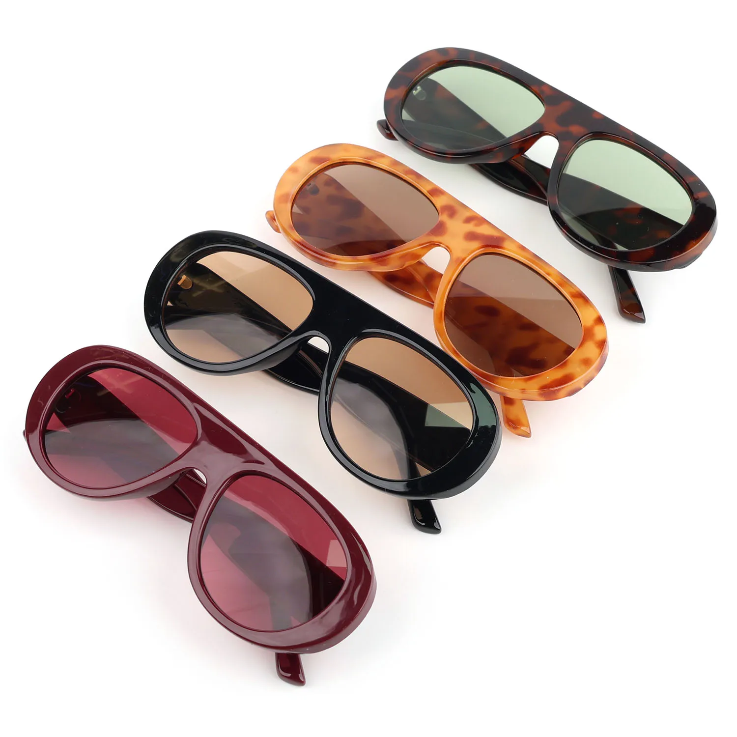 HP24374 Unisex Oversized Sunglasses UV400 OEM Custom Logo Trending Fashion Eyewear Wholesale Shades For Men Women