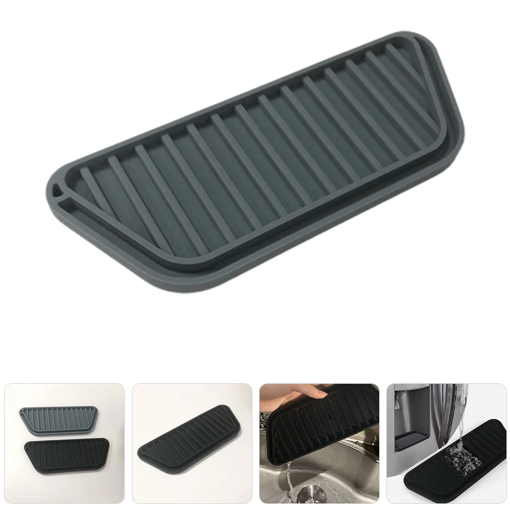 Drip Mat Tray Fridge Pan Water Dispenser Catcher Silicone Draining Mats for Kitchen Worktop Refrigerator Mini Coffee Maker