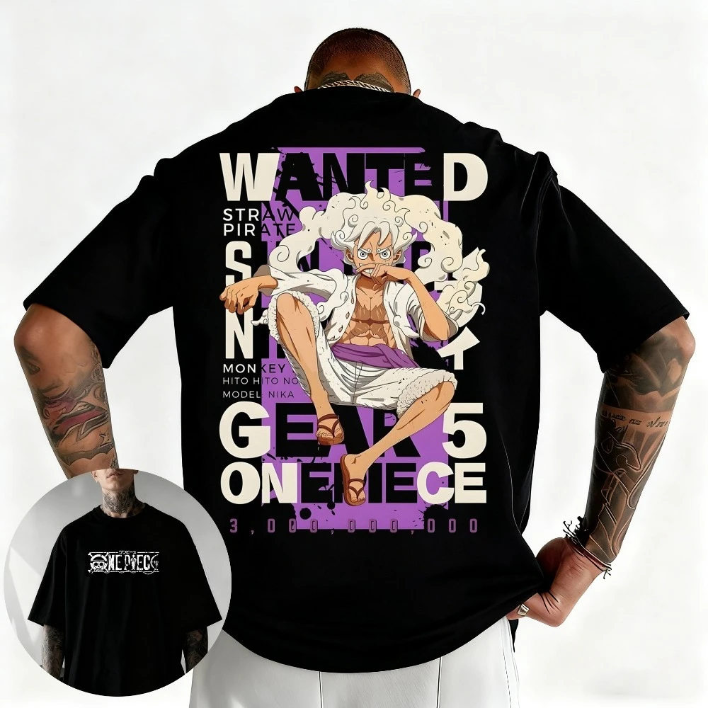 One Piece Anime GEAR 5  Printed T-shirt Men's and Women's T-shirt Men's Top Sports T-shirt Men's T-shirt Summer Tee 2026 New