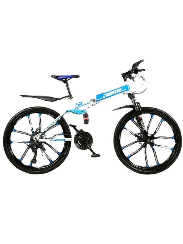 AliExpress smvp Cooya New Mountain Bike 26 Inch Variable Speed Folding Shock-absorbing Bike Bicycle Disc Brake