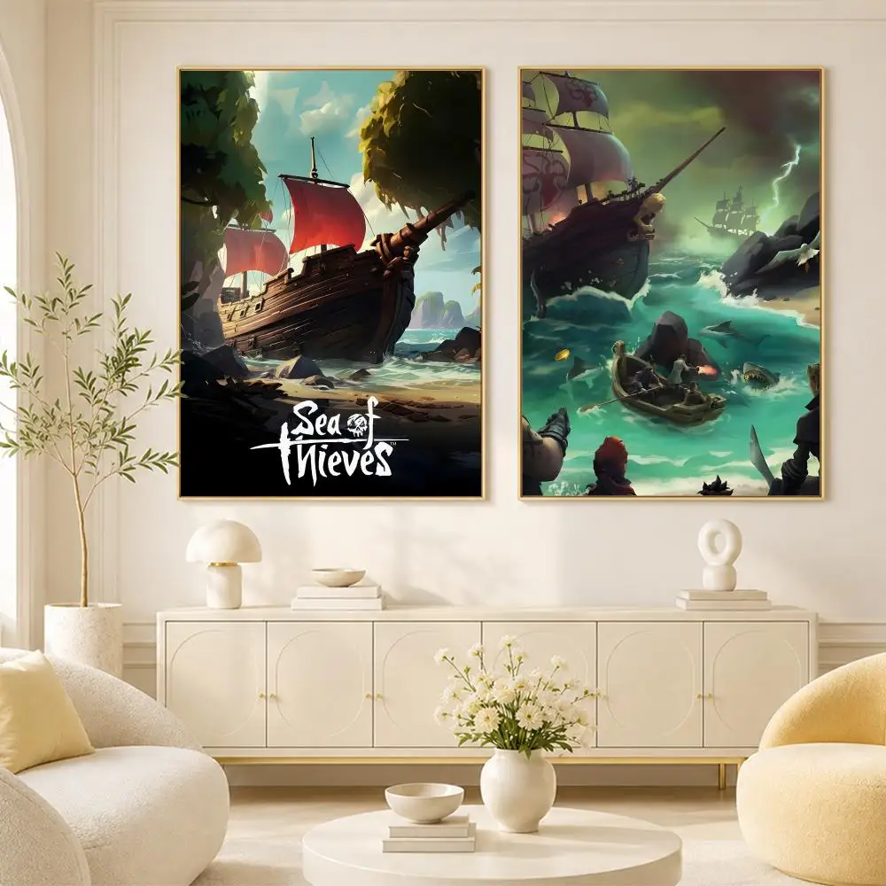 ANIME S-Sea Of T-Thieves Poster Room Home Decoration Interior Wall Art Printing Garage Posters Gift