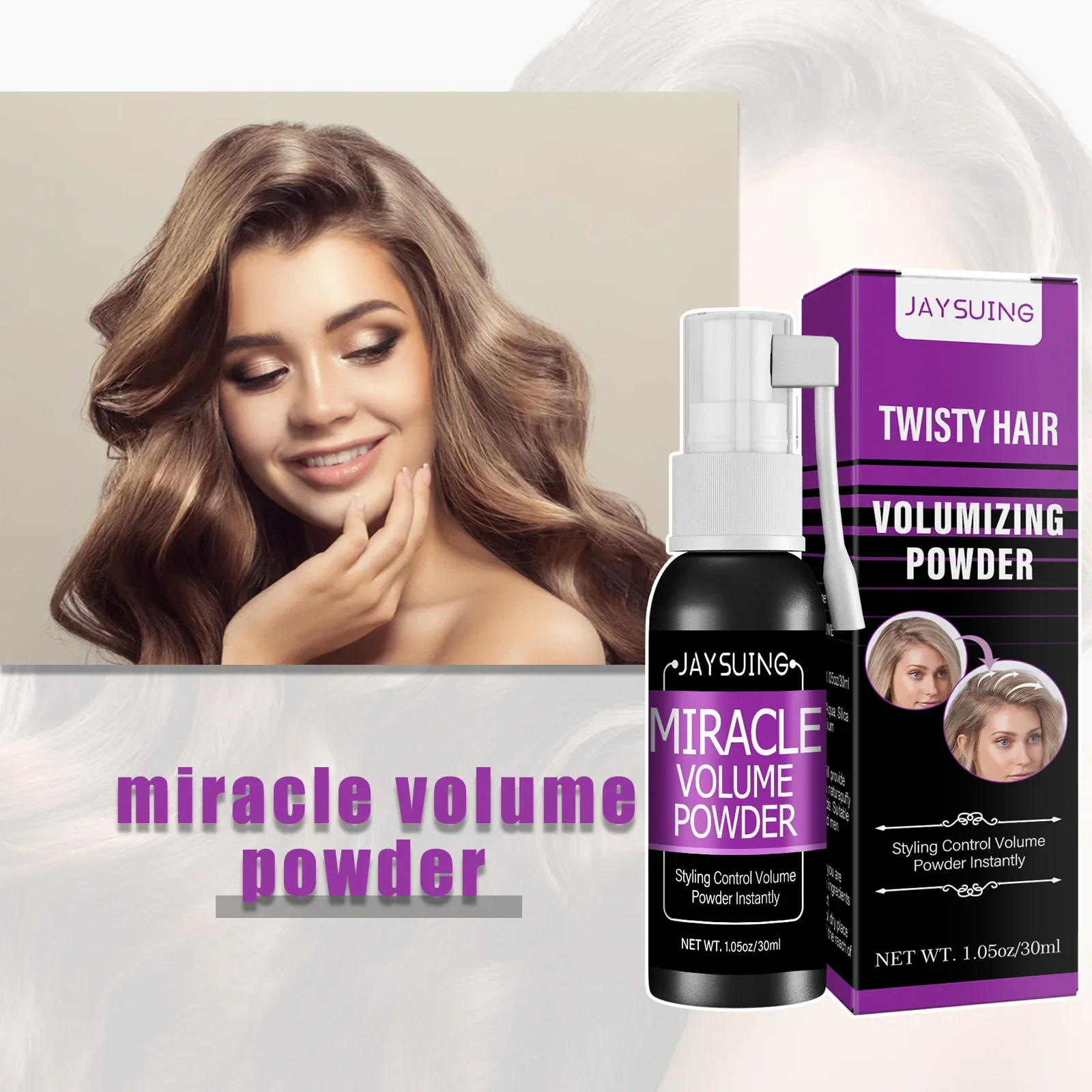 Hair Miracle Volume Powder Fluffing Spray Hair Quickly Fluffy Spray Fast Lasting Hair Styling Spray Powder vaporisateur cheveux