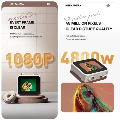 Imagen 2 del producto Llavero de cámara portátil con cámara digital, cámara Ultra Mini HD impermeable Mini DV, el mejor regalo para amigos, compañeros de clase y niños