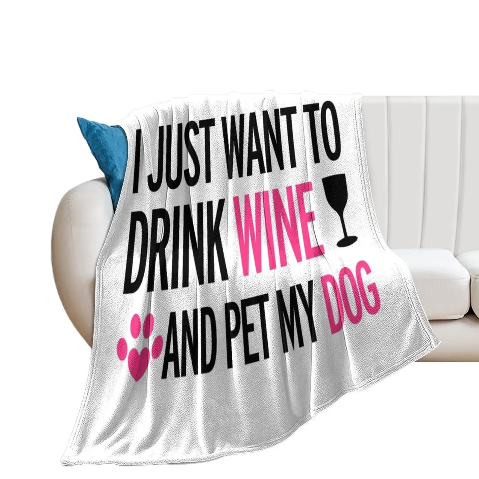 

drink, wine, pet, dog Throw Blanket Warm Luxury Brand Blankets