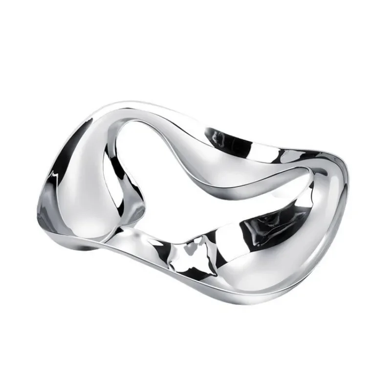 

Stainless steel 3-head bowl nut snack plate home living room dining table coffee table creative ornament storage plate