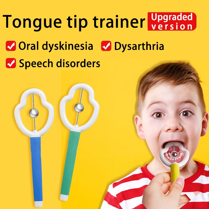 Tongue Tip Exercise Oral Muscle Training Autism Speech Therapy Talk Tool Kids Tip Lateralization Elevation Tools Health Care