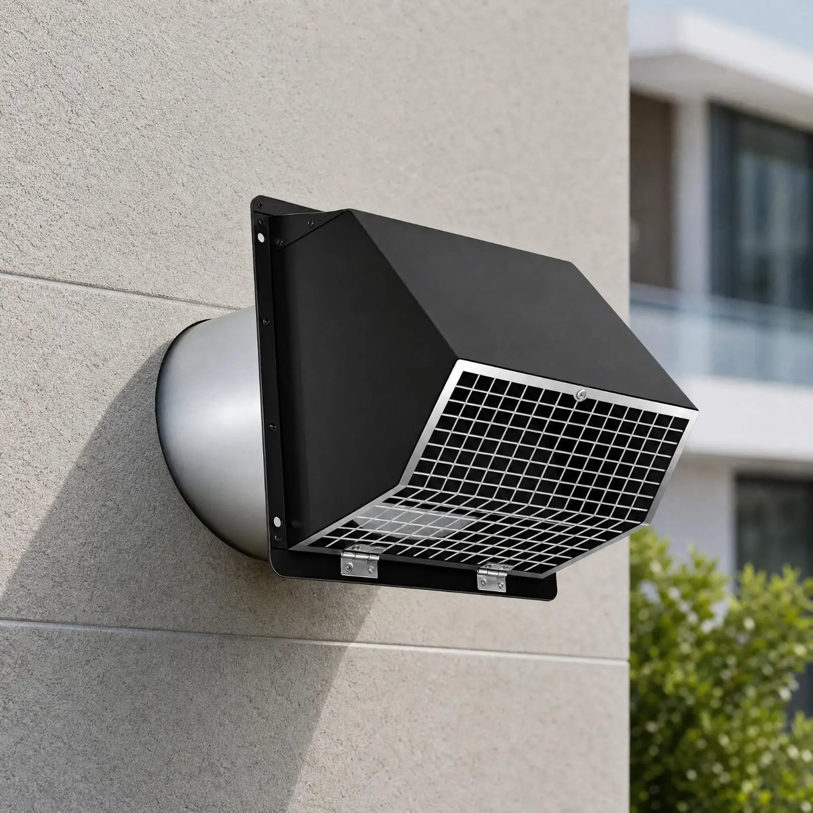 6-Inch Round Duct Vent with Hood Easy to Install Dryer Exhaust Vent with Mesh Screen Tool Cleaning