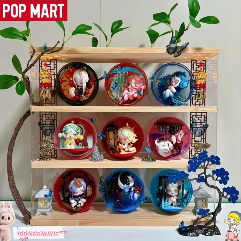 

Original Popmart Skullpanda The Mirage Series Blind Box Creative Ornaments Decor Model Mystery Box Trendy Figure Christmas Gift