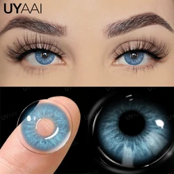 UYAAI NEW Color Contact Lenses for Eyes Green Beauty Lenses 1 Pair Blue Eye Color Lens y2k Korean Style Colorcon Gray Pupils