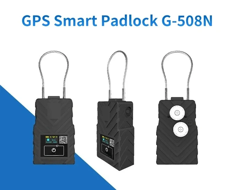 G508N Stainless Steel Safety Alarm Electronic Smart GPS Remote Padlock for  Cargo Container Tracking Device