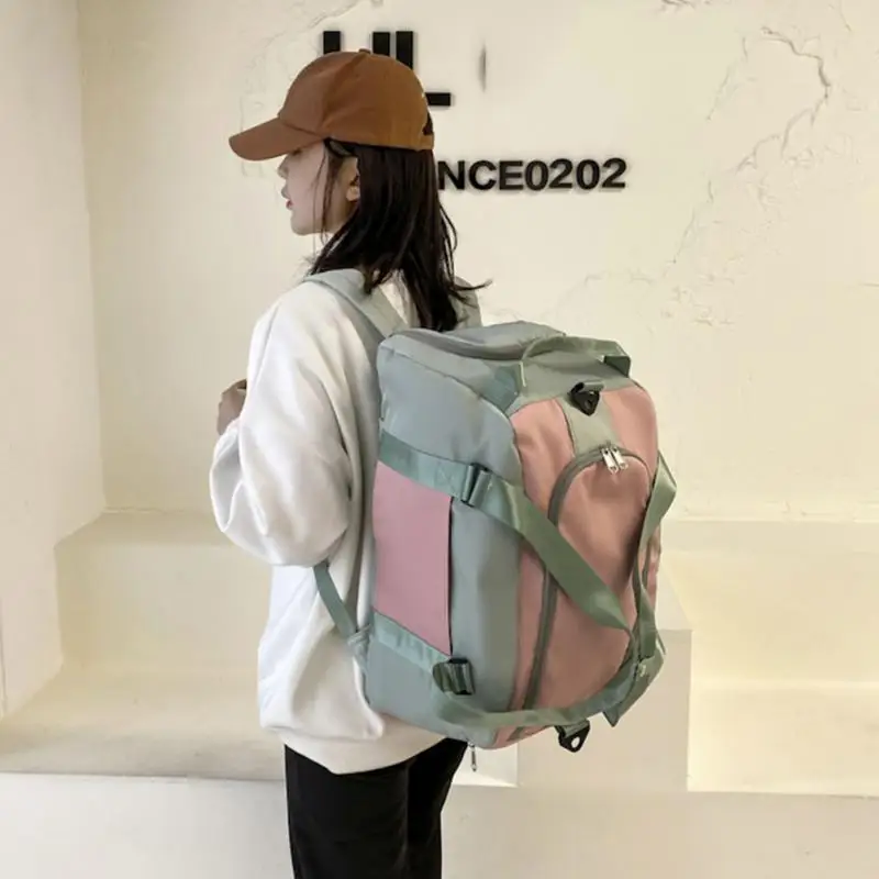 Bolso de viaje de gran capacidad para mujer, mochila para mujer, bolsos de mano para deportes, Yoga, gimnasio, bolsos de equipaje, bolso de lona cruzado multifunción