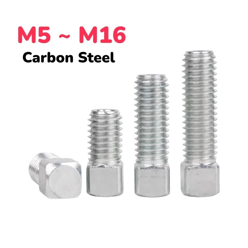 M5 M6 M8 M10 M12 M14 M16 Carbon Steel Galvanised Square Head Screws With Flat end Set Screws