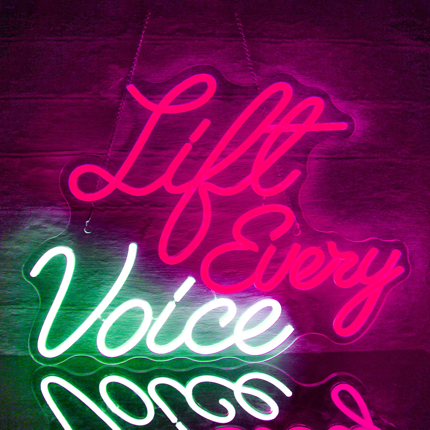 Life Every Voice Neon Sign camera da letto Dessert Shop Prom Party Bar Club LED Neon light lampade Decorative da parete per grotta domestica personalizzate