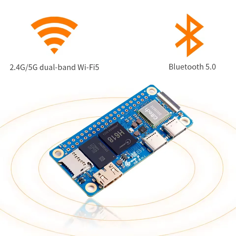 Orange Pi Zero 2 Вт Мини-ПК Allwinner H618 Orange Pi Zero 2 Вт WiFi Bluetooth SBC Одноплатный компьютер Zero2W