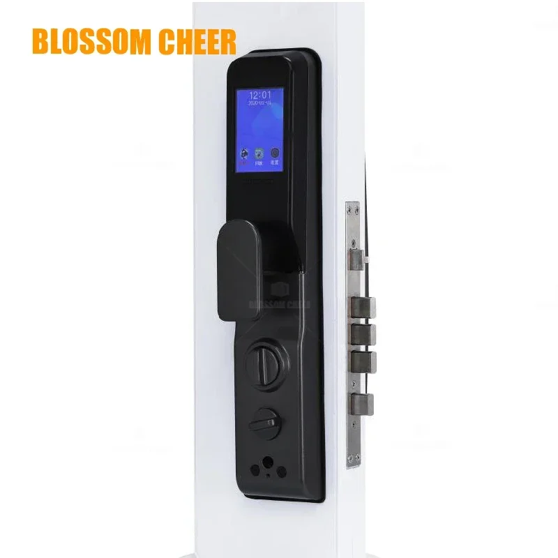 005Electronic Fingerprint Door Hotel Digital Locked Luxury Home Finger Print Outdoor Large Screen Smart 3d Face Recognition Lock