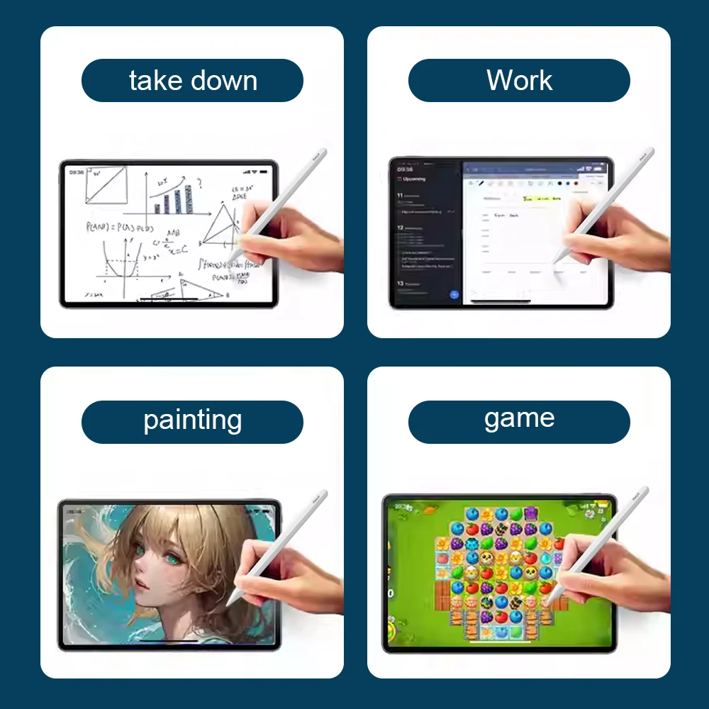 Per Apple Pencil Ricarica wireless Palm Rejection Stylus Pen per iPad Air 4 5 Pro 11 12.9 Mini 6 Accessori per iPad Pencil