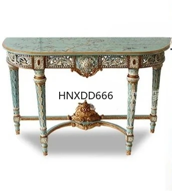 

European-Style Retro Handmade Painted Console Home Console Tables Decoration Designer Model Room Decorative Table French Style