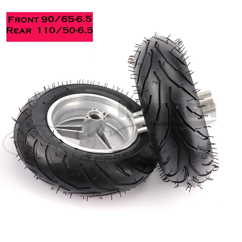 

Front Rear wheel 90/65-6.5 / 110/50-6.5 for 47cc 49cc mini off-road scooter escooter Moto tire and rim