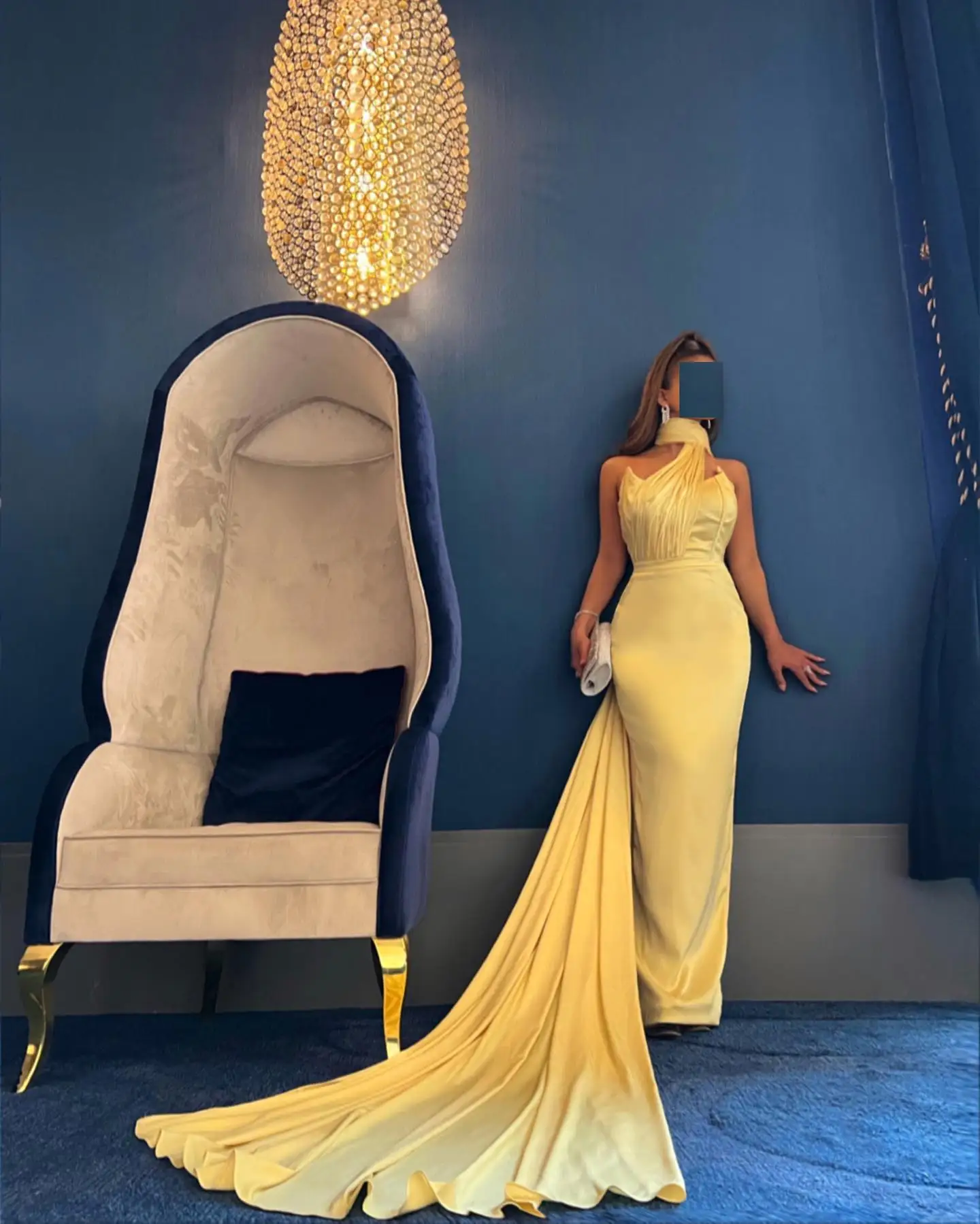 

Customized Sexy Satin Straight Ribbons Evening Dress High Quality Sleeveless Strapless Floor Length فساتين سهرة