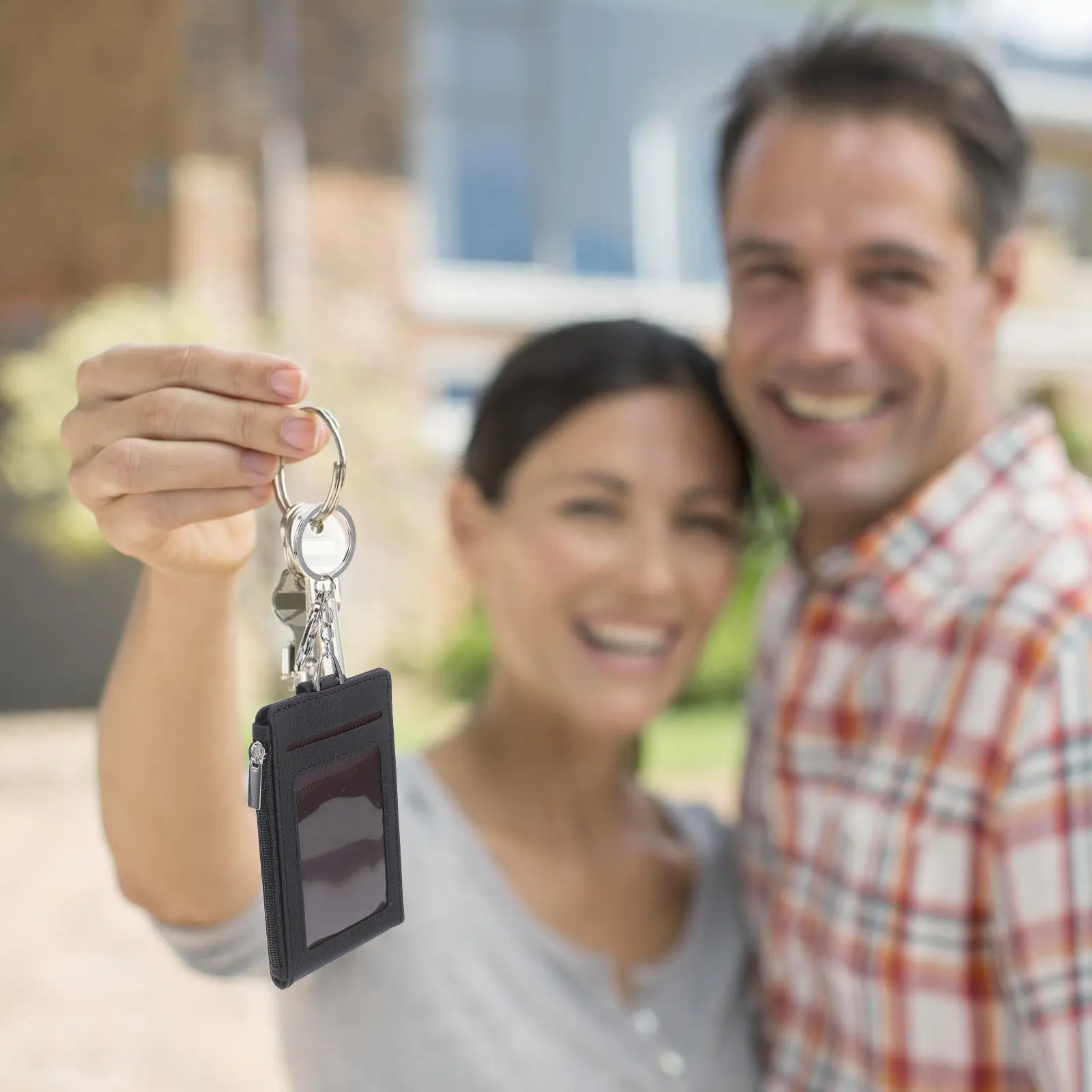 

Водонепроницаемый брелок-держатель для карт из ПУ с кошельком для рабочего пропуска и проездного