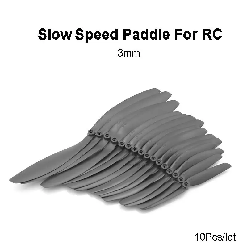 10Pcs/Lot 3mm Hole Propeller Slow Speed Paddle For RC Airplane 6030/7060/8043/8060/9047/9070/1047/1147/1365/1410/1510 For RC FPV