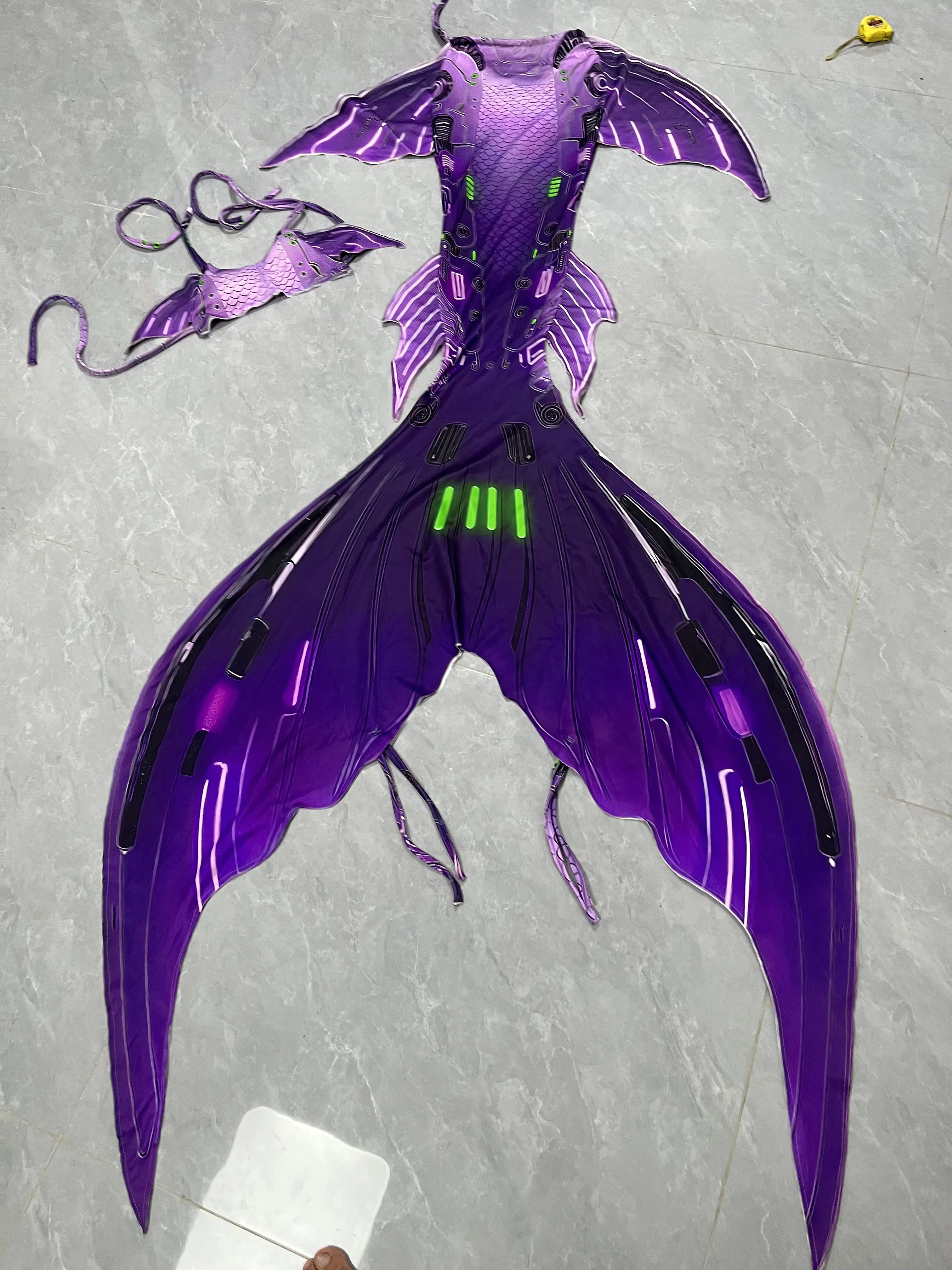 New Aquarium Roleplay Mermaid Tail Dreamy Scaled Tulle Design Fantasy Mermaid Tail Costume For Aquarium Roleplay