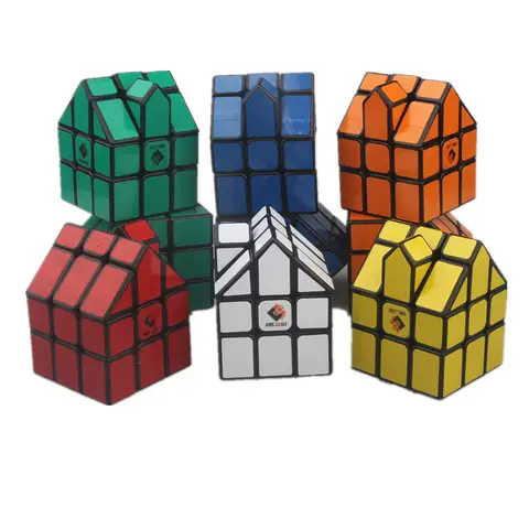 3X3X3 House Shape Magic Cubes Sticker Lovely Puzzle Cube Educational Puzzle Toys Magic Cubes For Kids Children