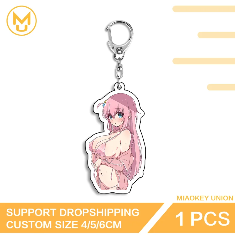 Gotoh Hitori Premium Double Sided Acrylic Keyring Popular Exclusive Design Simulated Chic Decorative Key Ring For Bags And Keys