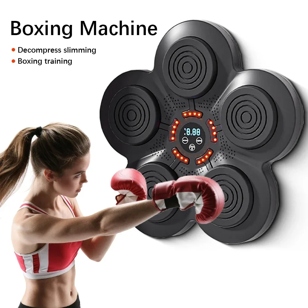 Smart Music Boxing Machine Wall Target LED Lighted Sandbag Relaxing Reaction Training Target for Boxing Sports Agility Reaction