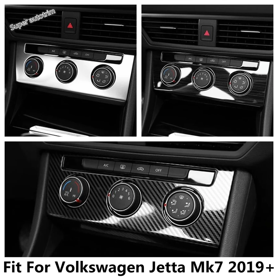 For Volkswagen Jetta Mk7 2019 - 2022 Car ABS Accessories Central Control AC Air Conditioning Panel Decoration Frame Cover Trim