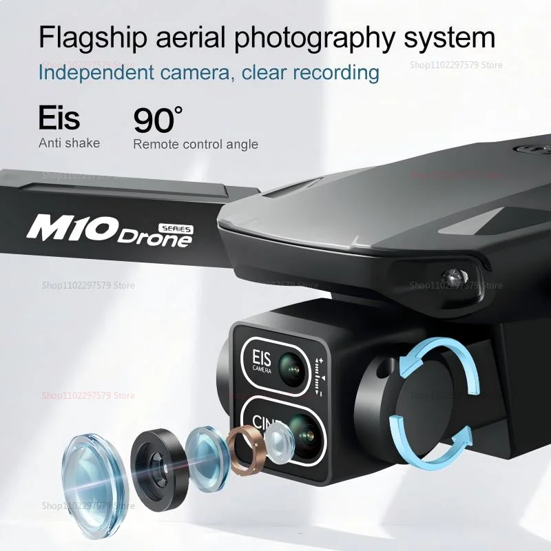 Motor sin escobillas para Dron M10 con cámara HD de 8K y Control remoto de pantalla fotogrável para cuadricópteros profesionales UAV para juguetes para adultos
