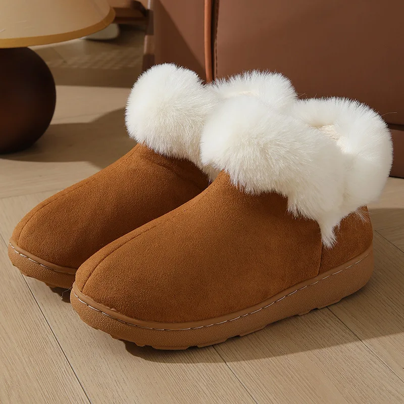 Cotton Slippers for Women Indoor Winter House Shoes Couples Big Size 44 45 Unisex home Warm Booties Slippers Women Boots