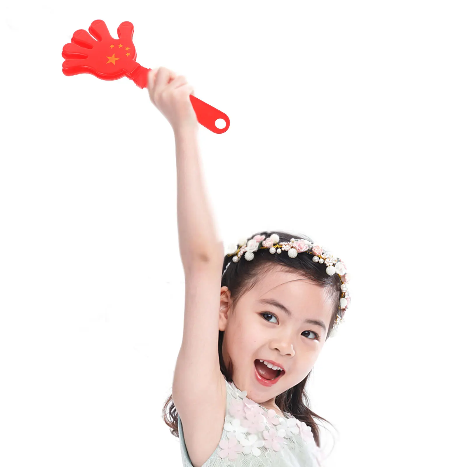 

10pcs National Hand Clappers 28cm Lightweight for Parties Loud Noise Makers School Events Plastic Noisemakers