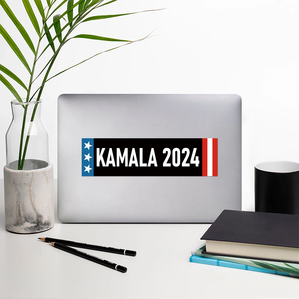 Pegatinas de Kamala 2024 de 3 piezas, calcomanías de elección presidencial de Kamala Harris 2024 para ordenador portátil, calcomanía de vinilo impermeable para parachoques de coche